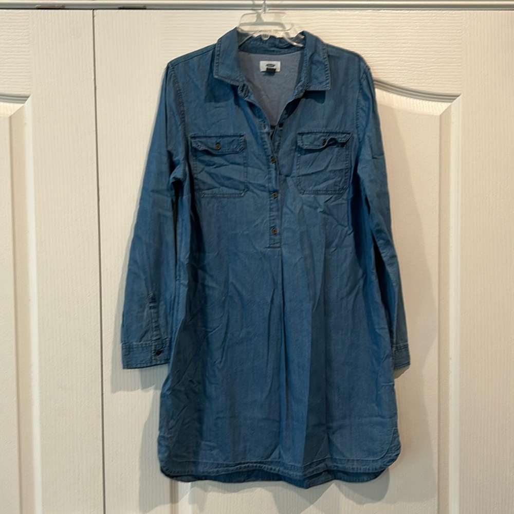 Old Navy Blue Denim Tunic Top